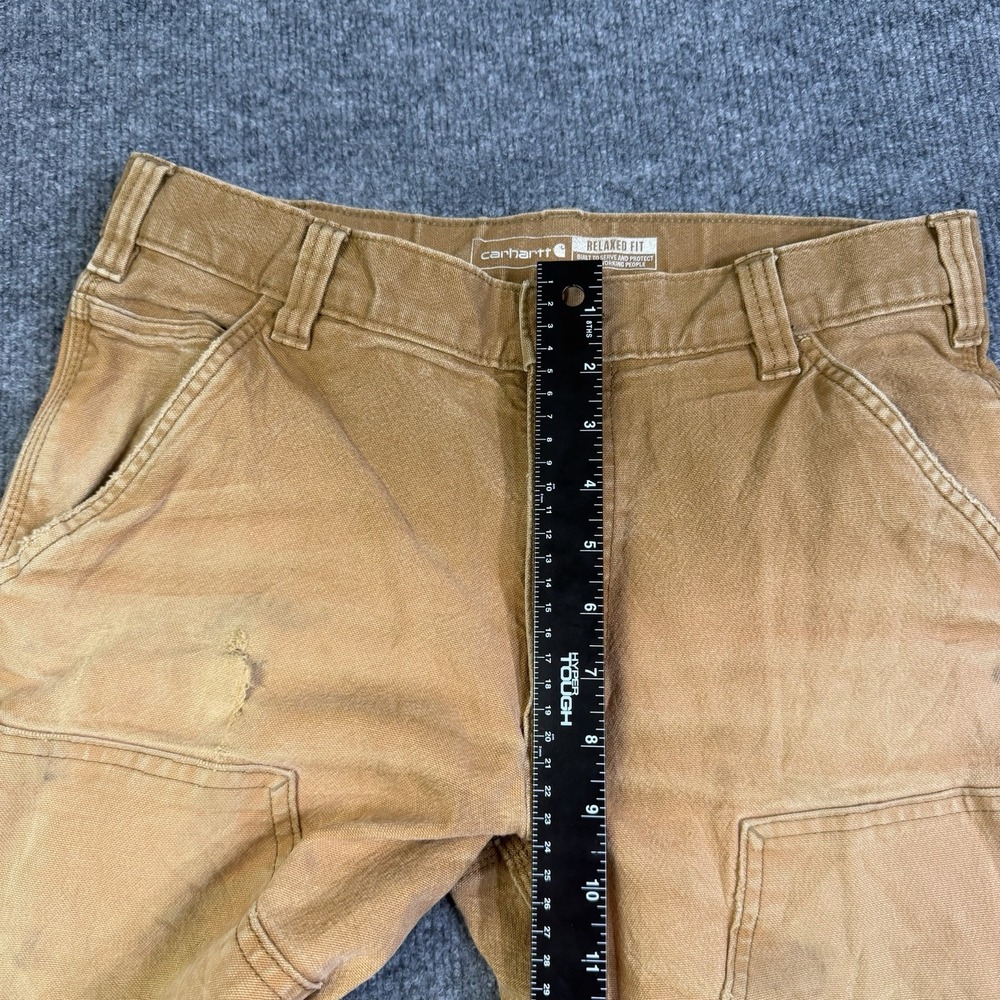 Carhartt Dungaree Pants Men 31x34 Brown Double Knee Canvas Utility Carpenter - Picture 6 of 16